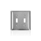 Leviton SL2 Plaque murale standard à 2 bascules C-Series 430 2-Gg en acier inoxydable