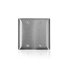 Leviton SL23 Plaque murale vierge standard 2-Gg C-Series 430 en acier inoxydable