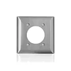 Leviton SS703-40 Plaque murale ouverte standard 2,15" série C 302-304 2G en acier inoxydable