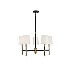 Lustre Savoy House Brody 1-1630-5-143 5 Lumières 300W Noir mat avec accents en laiton chaud