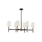 Lustre linéaire Savoy House Brody 1-1631-6-143 6 Lumières 360W Noir mat avec accents en laiton chaud
