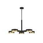 Lustre Savoy House Ashor 1-1635-5-143 5 Lumières 55W Noir mat avec accents en laiton chaud