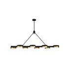 Lustre Savoy House Ashor 1-1636-8-143 8 Lumières 88W Noir mat avec accents de laiton chaud