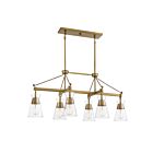 Lustre linéaire Savoy House Lakewood 1-1833-6-322 6 Lumières 360W Laiton chaud