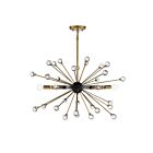 Lustre Savoy House Ariel 1-1857-6-62 6 Lumières 360W Como Noir avec Or