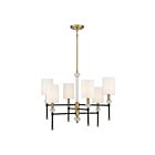 Lustre Savoy House Tivoli 1-1887-6-143 6 Lumières 360W Noir mat avec accents en laiton chaud
