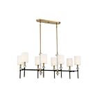Lustre linéaire Savoy House Tivoli 1-1889-8-143 8 Lumières 480W Noir mat avec accents en laiton chaud