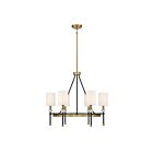 Lustre Savoy House Tivoli 1-1893-6-143 6 Lumières 360W Noir mat avec accents en laiton chaud