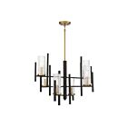 Lustre Savoy House Midland 1-1906-6-143 6 Lumières 360W Noir mat avec accents en laiton chaud
