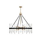 Lustre Savoy House Santiago 1-1934-12-143 12 Lumières 720W Noir mat avec accents en laiton chaud
