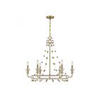 Lustre Savoy House Iris 1-3804-6-142 6 Lumières 360W Blanc avec laiton chaud
