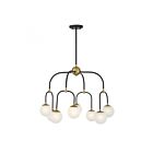Lustre Savoy House Couplet 1-6698-8-143 8 Lumières 480W Noir mat avec laiton chaud