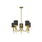 Lustre Savoy House Quincy 1-9945-5-143 5 Lumières 300W Noir mat avec laiton chaud