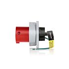 Leviton 5100B7WLEV Entrée broche et manchon 100A - Rouge