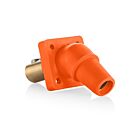 Leviton 16R28-UO Prise de panneau femelle orange 45 degrés double en acier inoxydable 2/0-4/0 