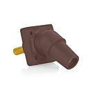 Leviton 16R30-1UH Prise de panneau femelle marron 16, 45 degrés, goujon fileté de 1,125 po 