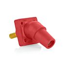 Leviton 16R30-1UR Prise de panneau femelle rouge 16, 45 degrés, goujon fileté de 1,125 po 
