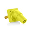 Leviton 16R30-1UY Prise de panneau femelle jaune 16, 45 degrés, goujon fileté de 1,125 pouces 