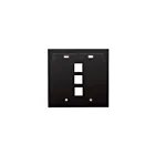 Leviton 42080-3EP Plaque murale Quickport 3Pt noire