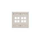 Leviton 42080-8TP Plaque murale Alm 6Pt Quickport
