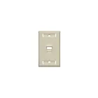 Leviton 42081-1IS Plaque murale 1 port 1 groupe coudé ID ivoire