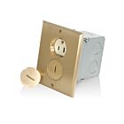 Leviton 25249-FBA Boîte de plancher duplex 15A