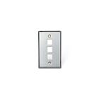 Leviton 43080-1S3 Plaque murale en acier inoxydable à 3 ports 1G