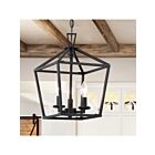 Suspendu Savoy House Essentials Townsend 3-320-3-89 3 Lumières 180W Noir Mat