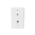 Leviton 40259-W Prise combo blanche à 4 conducteurs