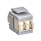Leviton 41086-MLGAdaptateur Quickport Om1/2 Duplex LCAvec volet Beige/Ardoise