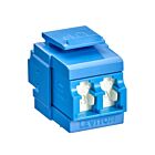Leviton 41086-SLLAdaptateur à obturateur Quickport Os2 Duplex Lc Bleu/Bleu