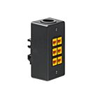 Leviton 41089-6DN Boîte Din Mt 6 ports noir