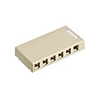 Leviton 41089-6IP Montage en surface Quickport ivoire 6 ports avec cache