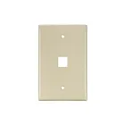 Leviton 41091-1IN Plaque murale 1 port, 1 groupe, taille moyenne, ivoire