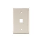 Leviton 41091-1TN Plaque murale en nylon de taille moyenne à 1 port Quickport Light Almond