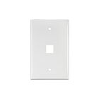 Leviton 41091-1WN Plaque murale 1 port, 1 groupe, blanc moyen