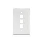 Leviton 41091-3WN Plaque murale blanche à 3 ports