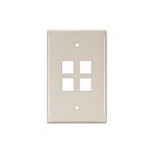 Leviton 41091-4TN Plaque murale de taille moyenne à 4 ports