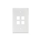 Leviton 41091-4WN Plaque murale blanche à 4 ports