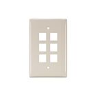 Leviton 41091-6TN Plaque murale de taille moyenne à 6 ports