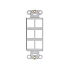 Leviton 41646-GY Boîtier décoratif gris à 6 ports