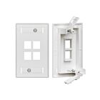Leviton 42090-4WS Plaque murale 4 ports blanche