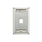 Leviton 43080-1L1 Plaque murale en acier inoxydable à 1 port
