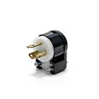 Leviton 4570-CA Fiche verrouillable, 15 A, 250 Volts, qualité industrielle, noir et blanc