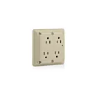 Leviton 5480-I Prise 15A 125V 4-en-1 ivoire