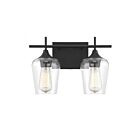 Luminaire de vanité Savoy House Essentials 8-4030-2-BK Octave 2 Lumières 120W Noir mat