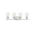 Luminaire de vanité Savoy House Essentials 8-4030-4-SN Octave 4 Lumières 240W Nickel satiné