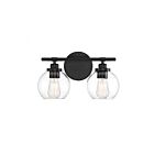 Luminaire de vanité Savoy House Essentials 8-4050-2-BK Carson 2 Lumières 120W Noir mat