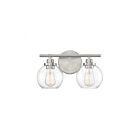 Luminaire de vanité Savoy House Essentials 8-4050-2-SN Carson 2 Lumières 120W Nickel satiné