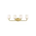 Luminaire de vanité Savoy House Essentials 8-4090-4-322 Capra 4 Lumières 240W Laiton chaud